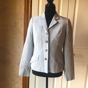 Woman’s striped blazer